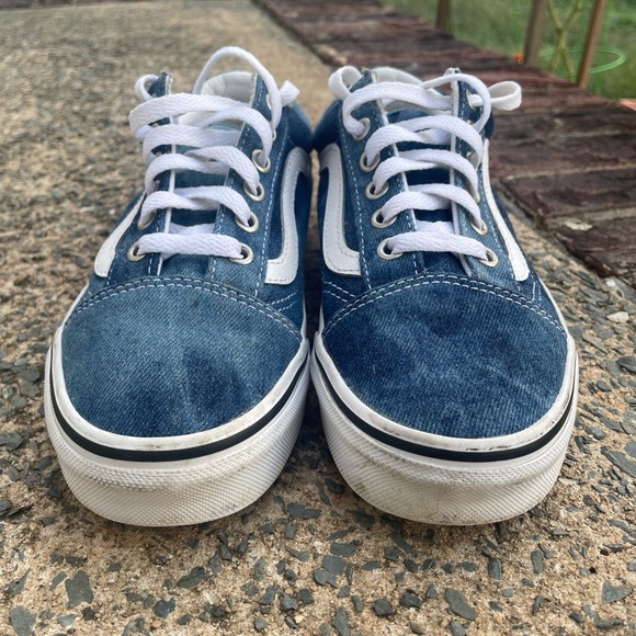 Women’s Vans Old Skool Denim Low Top Sneakers - Picture 2 of 10